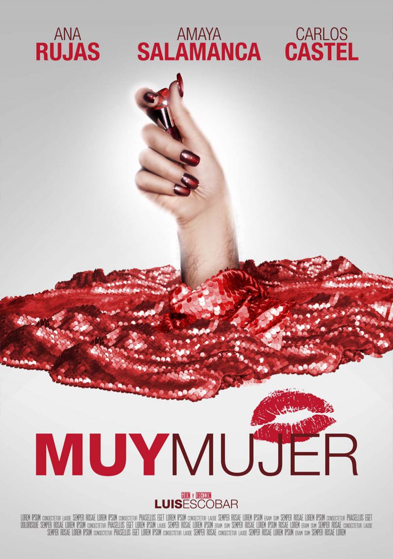 Poster for the short film Muy Mujer, directed by Luis Escobar